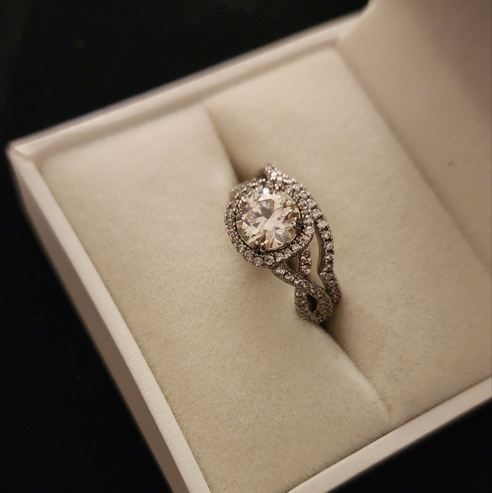 Lora Jewel Sterling Silver Moissanite Ring